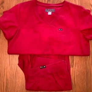 Women's KOI Comfort Scrub Set Red Size Medium